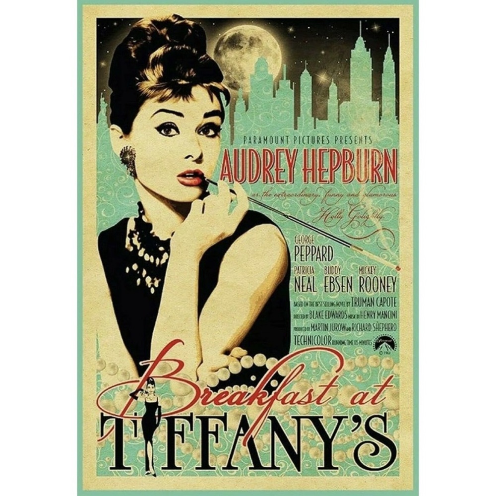 Audrey Hepburn Breakfast at Tiffany’s prints collection wall art picture print